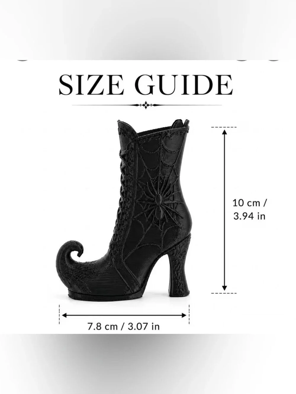 Gothic Black Spiderweb Boot Pen Holder - Home Office Décor
